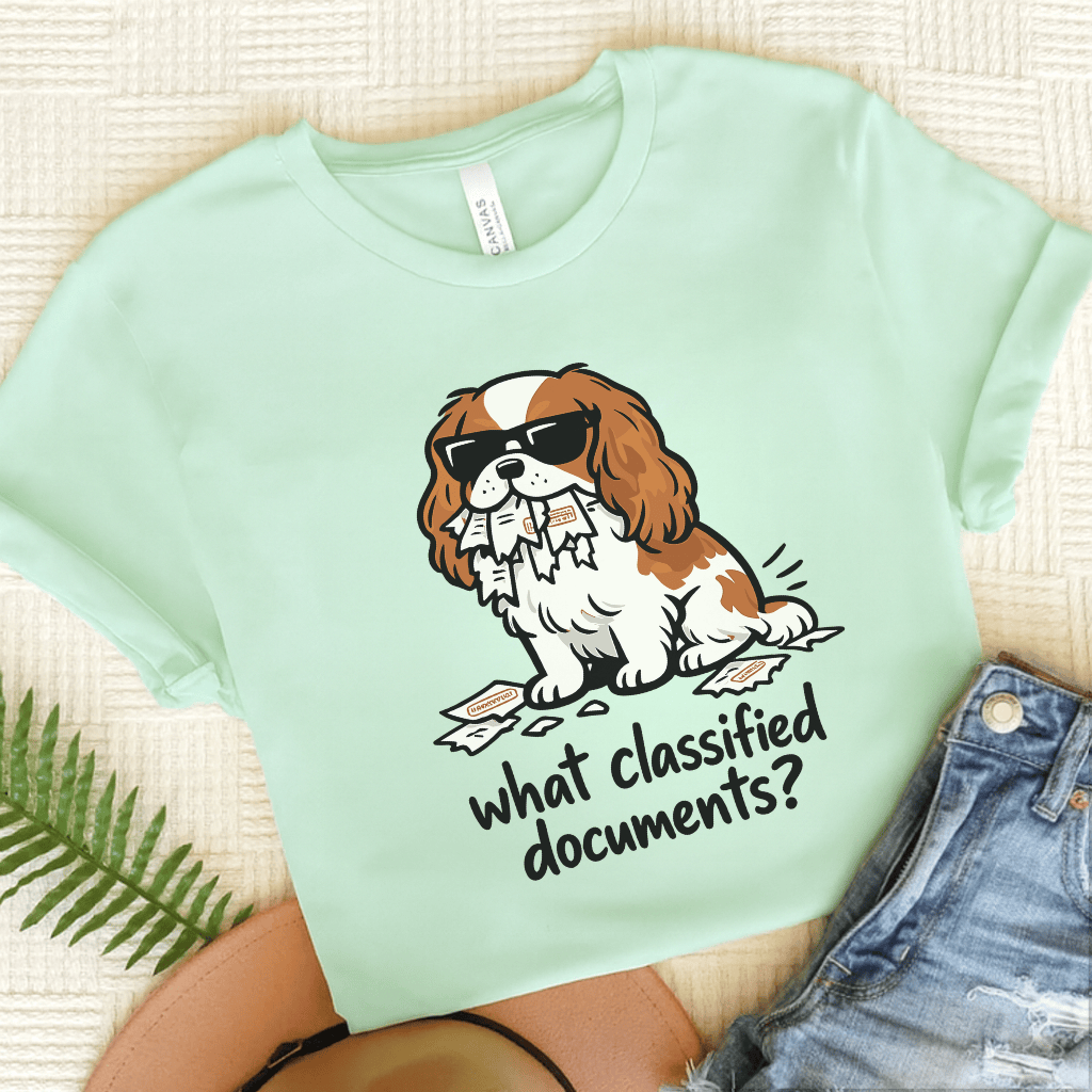 Personalized Cavalier Classified Unisex Tshirt Heather Mint