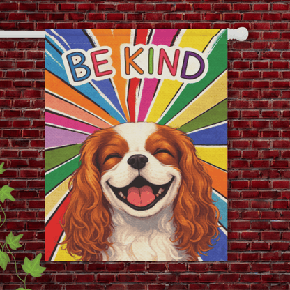 Personalized Cavalier Colorful Be Kind Yard Flag 24.5'' × 32''