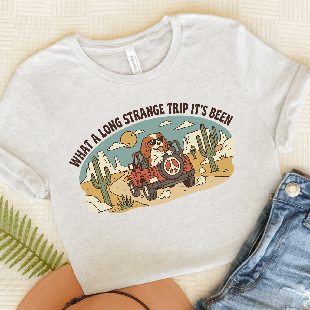 Personalized Cavalier Desert Travel Unisex TShirt Ash