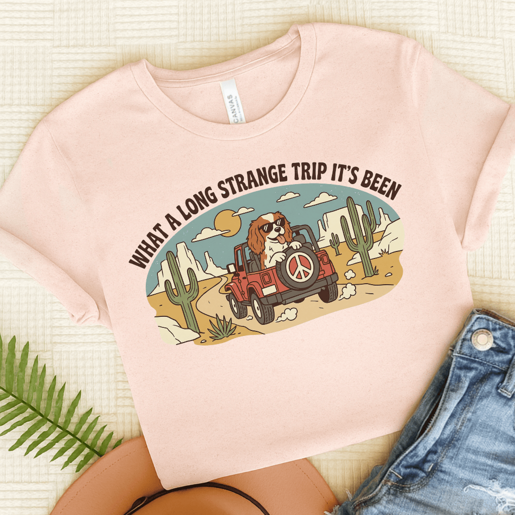 Personalized Cavalier Desert Travel Unisex TShirt Soft Pink