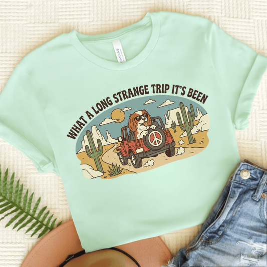 Personalized Cavalier Desert Travel Unisex TShirt Heather Mint