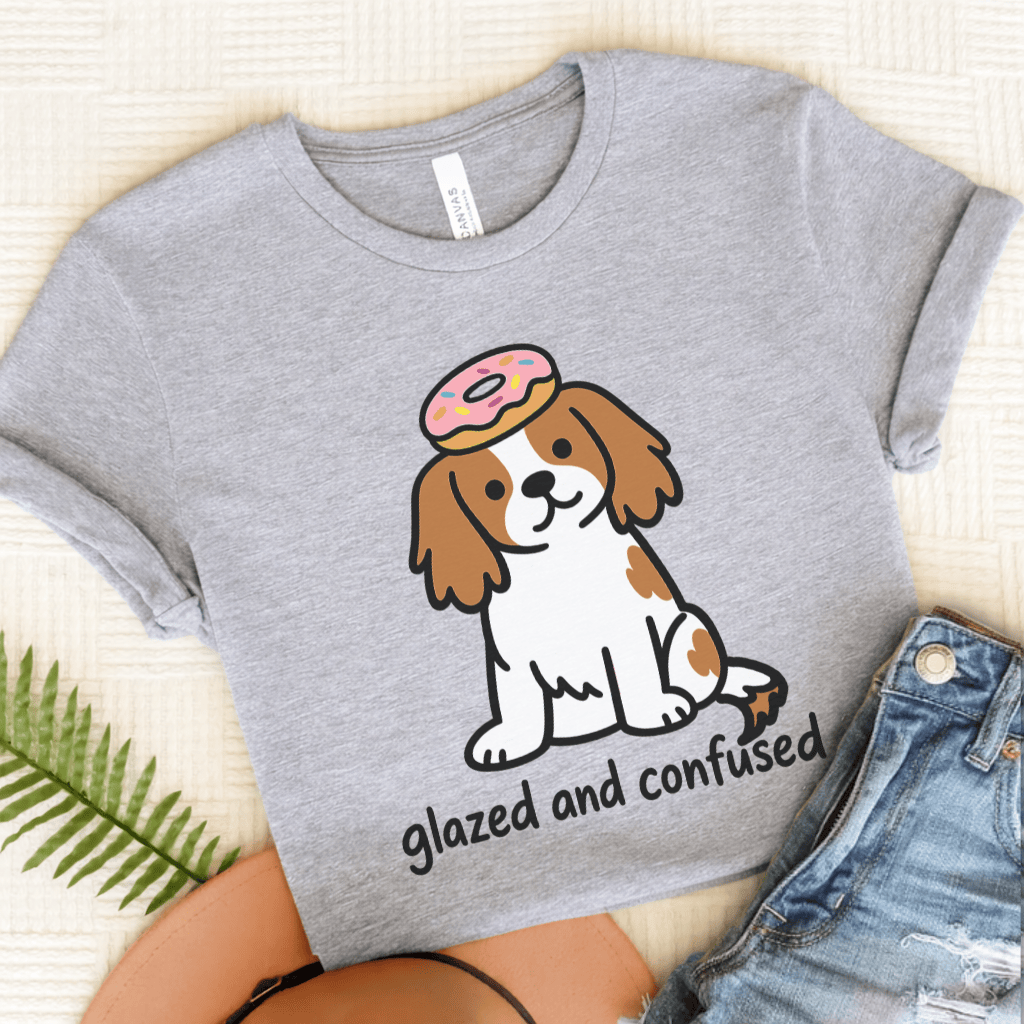 Personalized Cavalier Donut Unisex Tshirt Athletic Heather
