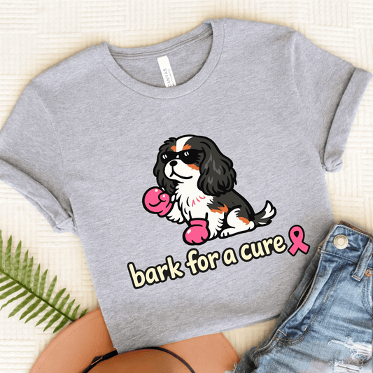 Personalized Cavalier Fight Cancer Unisex TShirt Athletic Heather