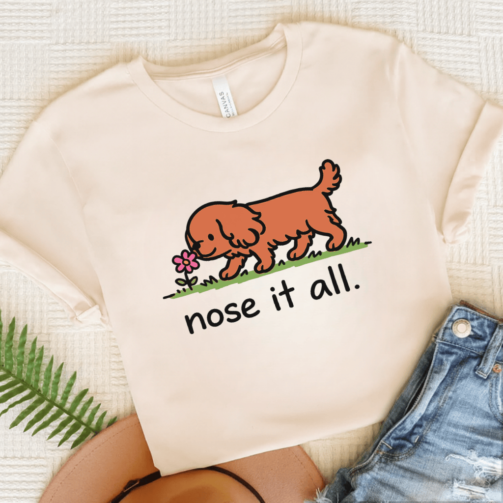 Personalized Cavalier Flower Unisex TShirt Natural