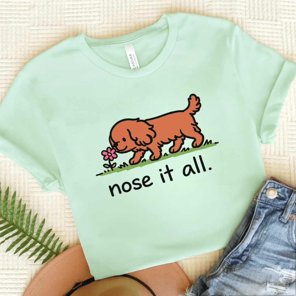 Personalized Cavalier Flower Unisex TShirt Heather Mint