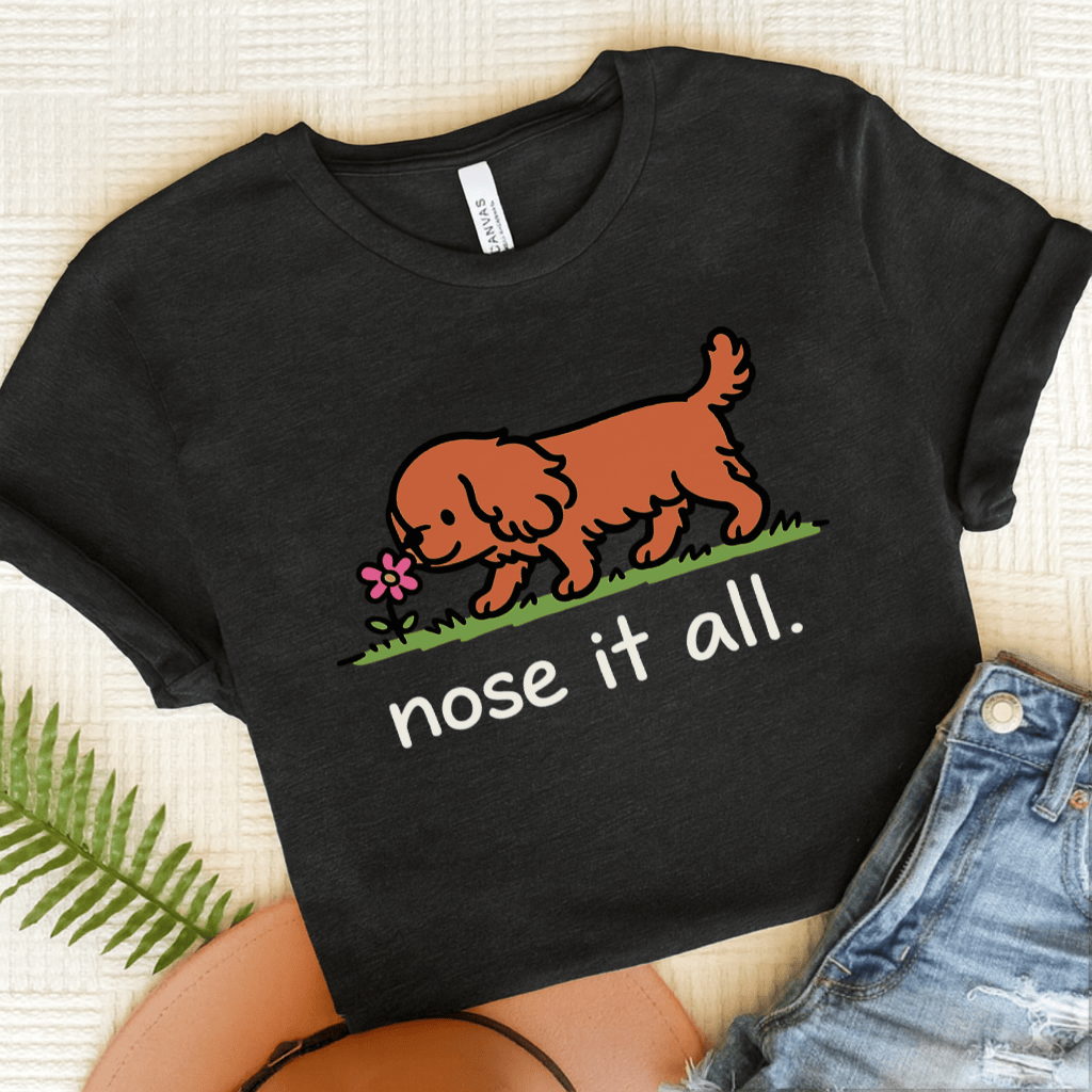 Personalized Cavalier Flower Unisex TShirt Dark Grey Heather
