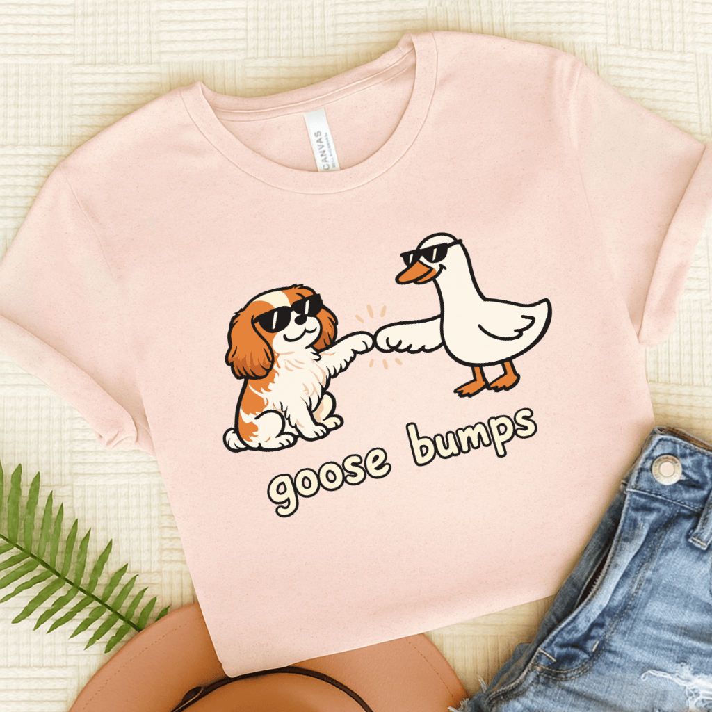 Personalized Cavalier Goose Bumps Unisex TShirt Soft Pink