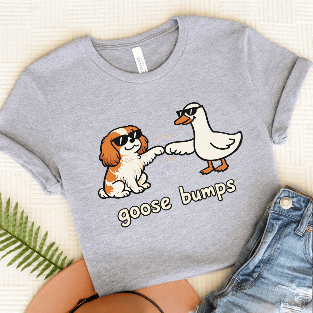 Personalized Cavalier Goose Bumps Unisex TShirt Athletic Heather