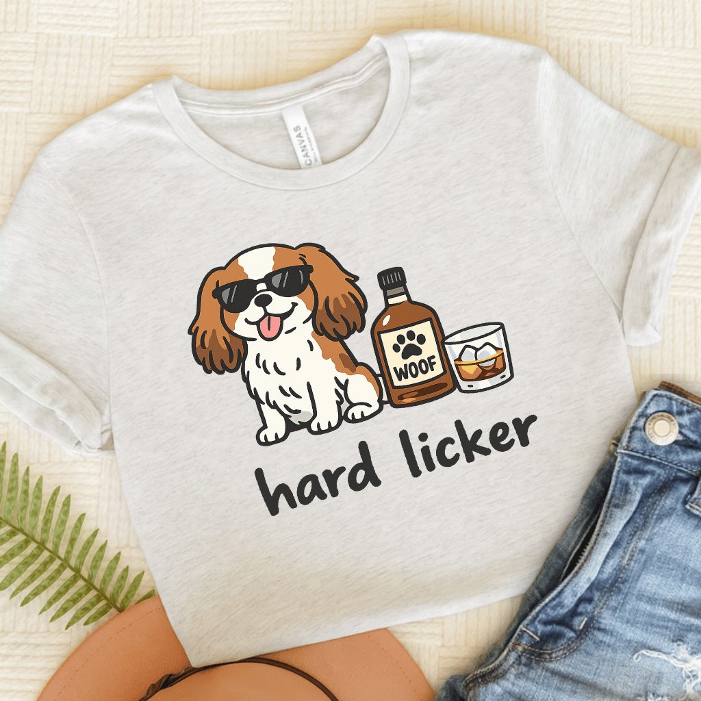 Personalized Cavalier Hard Licker Unisex TShirt Ash