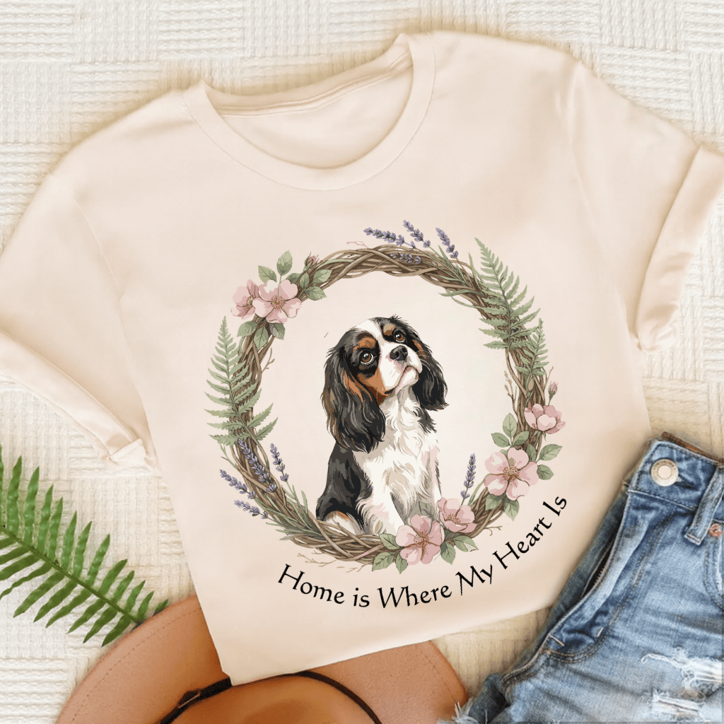 Personalized Cavalier Heart Country Unisex TShirt Natural