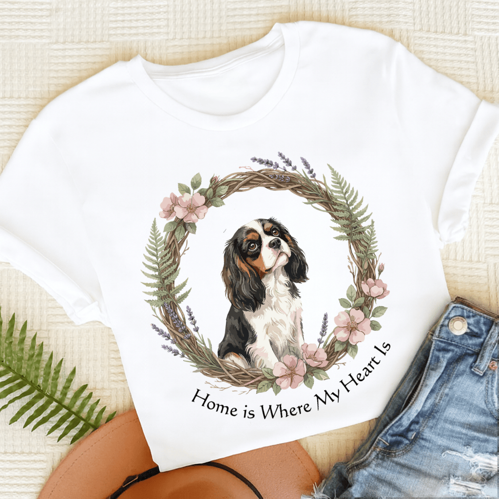 Personalized Cavalier Heart Country Unisex TShirt White