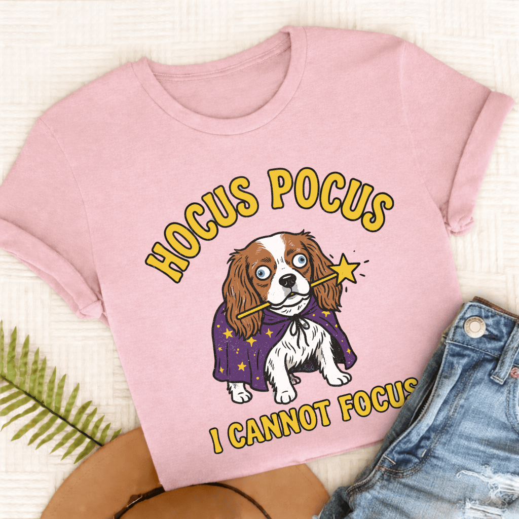 Personalized Cavalier Hocus Pocus Unisex TShirt Comfort Colors Blossom