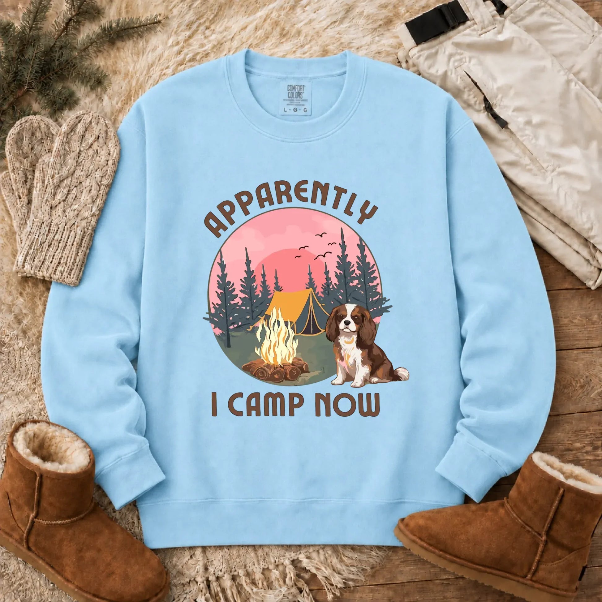 Personalized Cavalier I Camp Now Unisex Sweatshirt Chambray