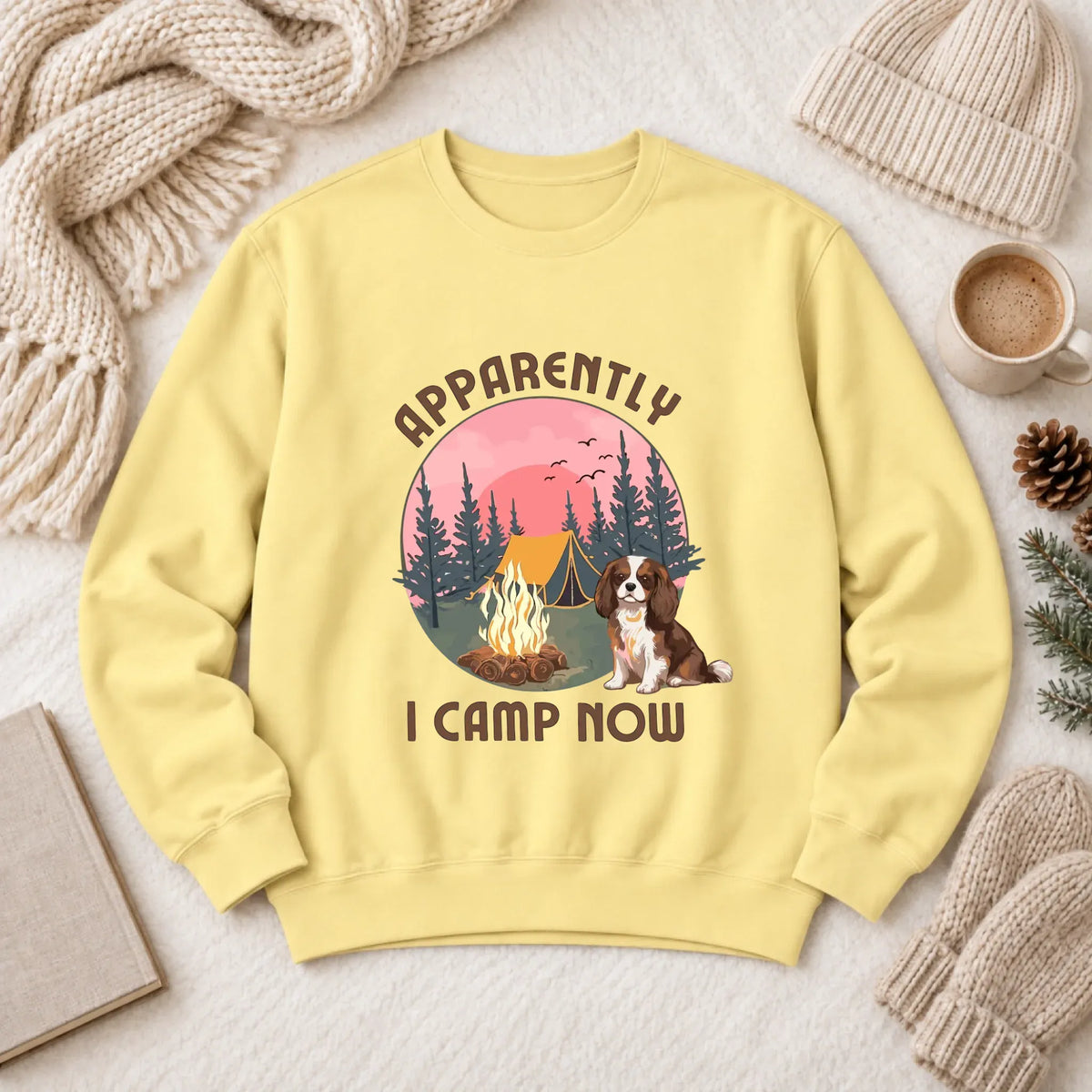 Personalized Cavalier I Camp Now Unisex Sweatshirt Butter