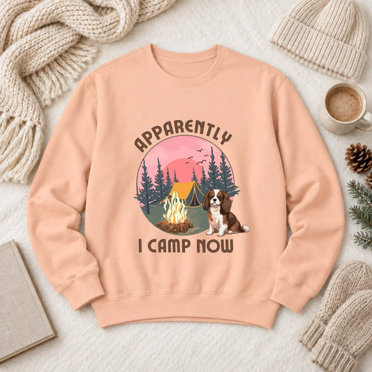 Personalized Cavalier I Camp Now Unisex Sweatshirt Peachy