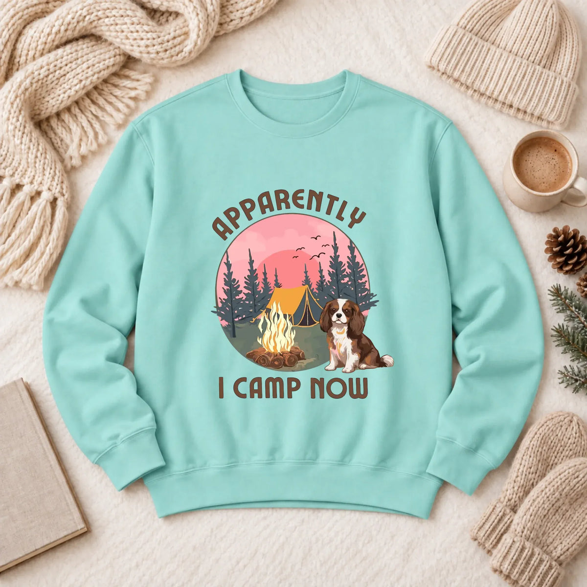 Personalized Cavalier I Camp Now Unisex Sweatshirt Chalky Mint