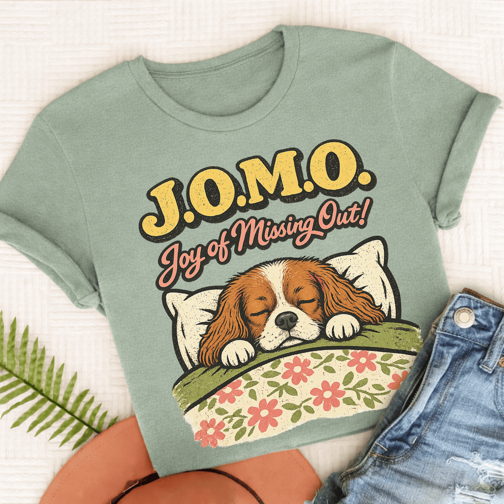 Personalized Cavalier JOMO Unisex TShirt Comfort Colors Bay