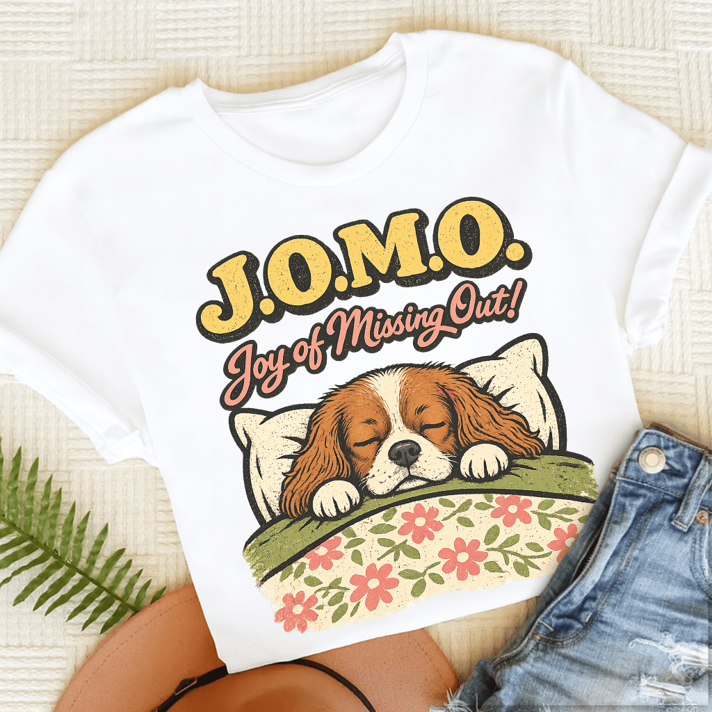 Personalized Cavalier JOMO Unisex TShirt White