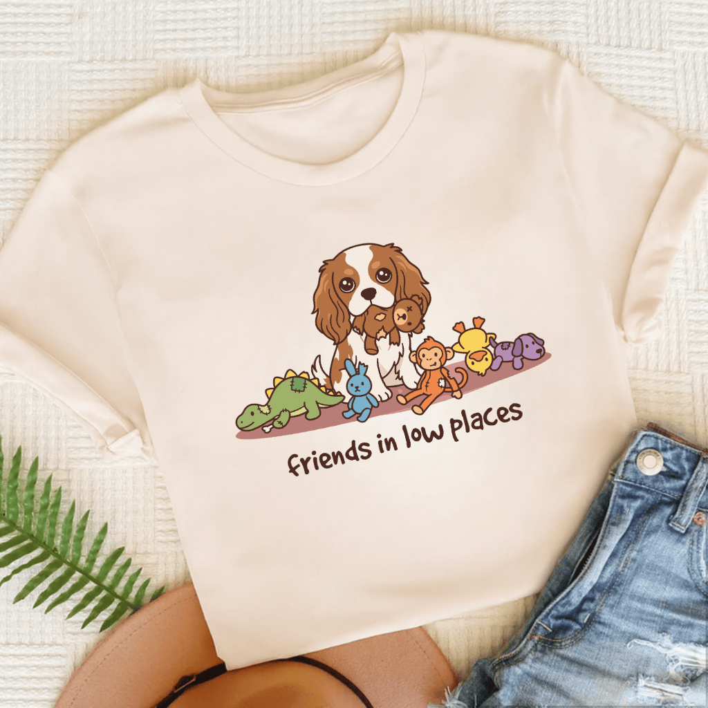 Personalized Cavalier Low Friends Unisex TShirt Natural