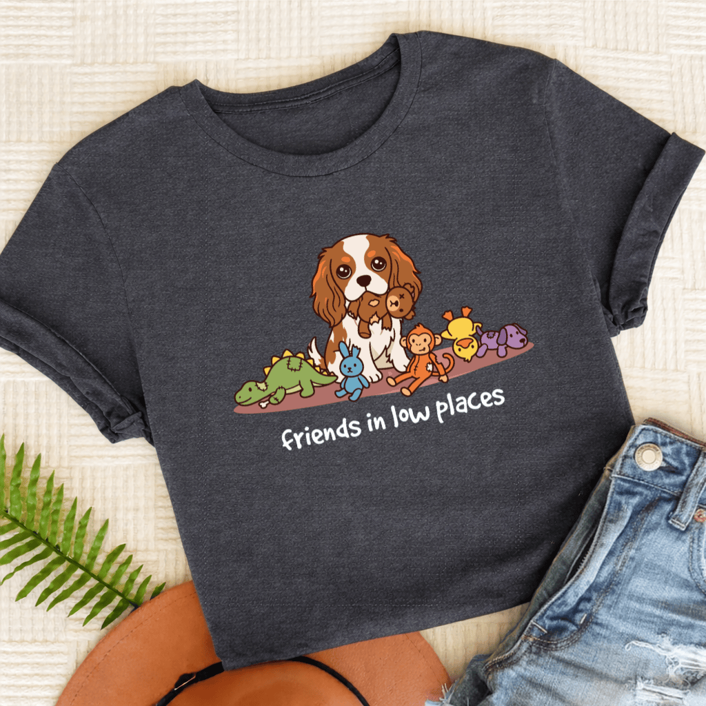 Personalized Cavalier Low Friends Unisex TShirt Dark Heather