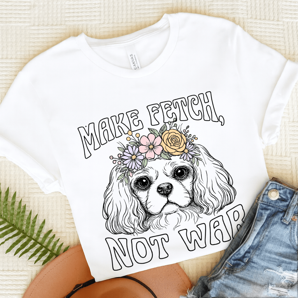 Personalized Cavalier Not War Unisex TShirt White
