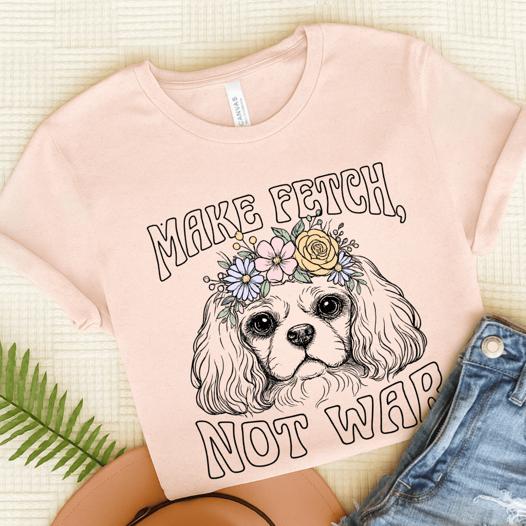 Personalized Cavalier Not War Unisex TShirt Soft Pink
