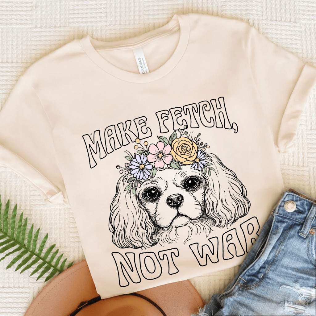 Personalized Cavalier Not War Unisex TShirt Natural