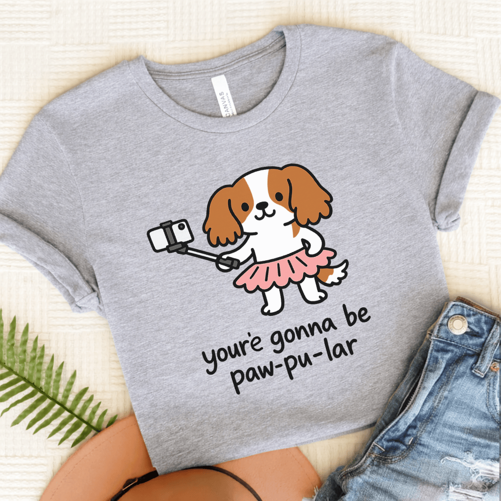 Personalized Cavalier Paw-Pu-Lar Unisex Tshirt Athletic Heather