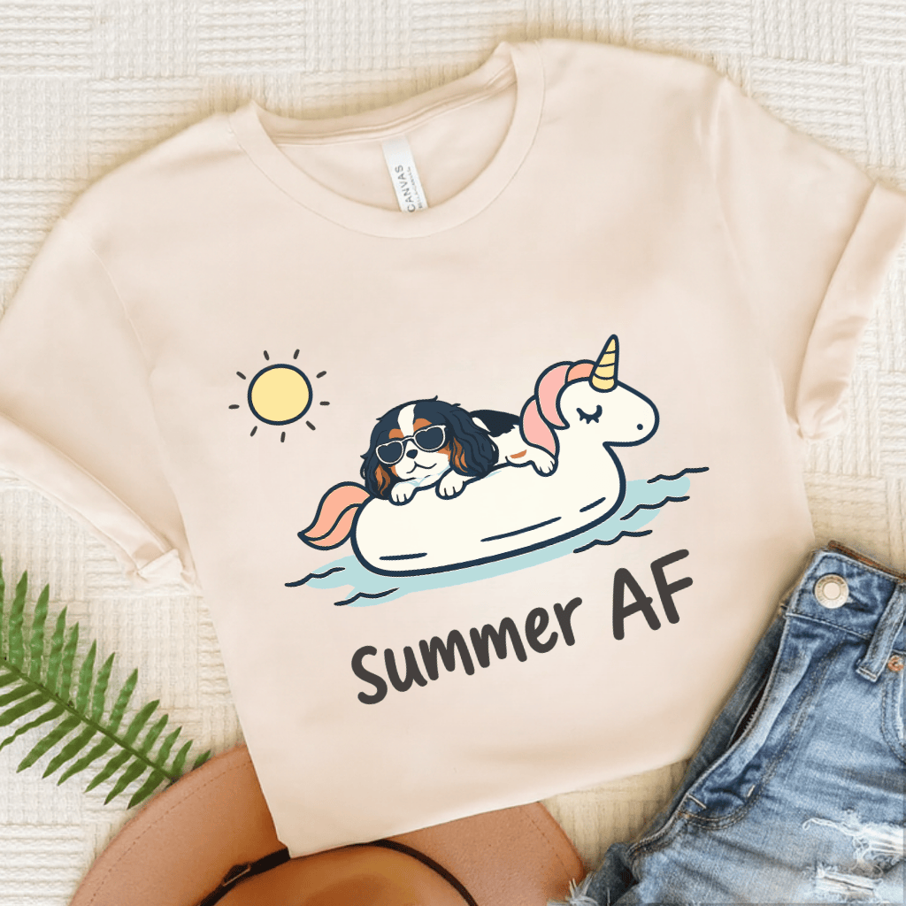 Personalized Cavalier Summer AF Unisex TShirt Natural