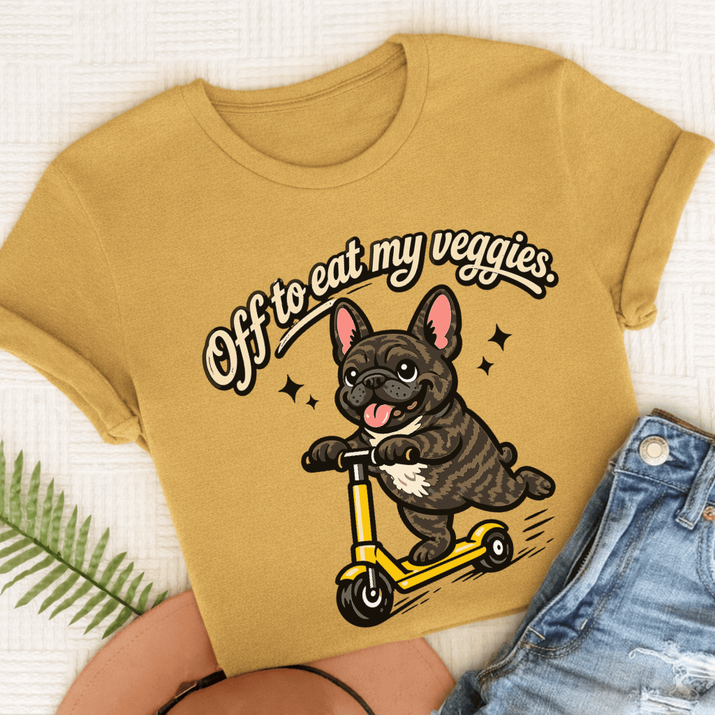 Personalized French Bulldogs Nutritionist Unisex TShirt Comfort Colors Mustard