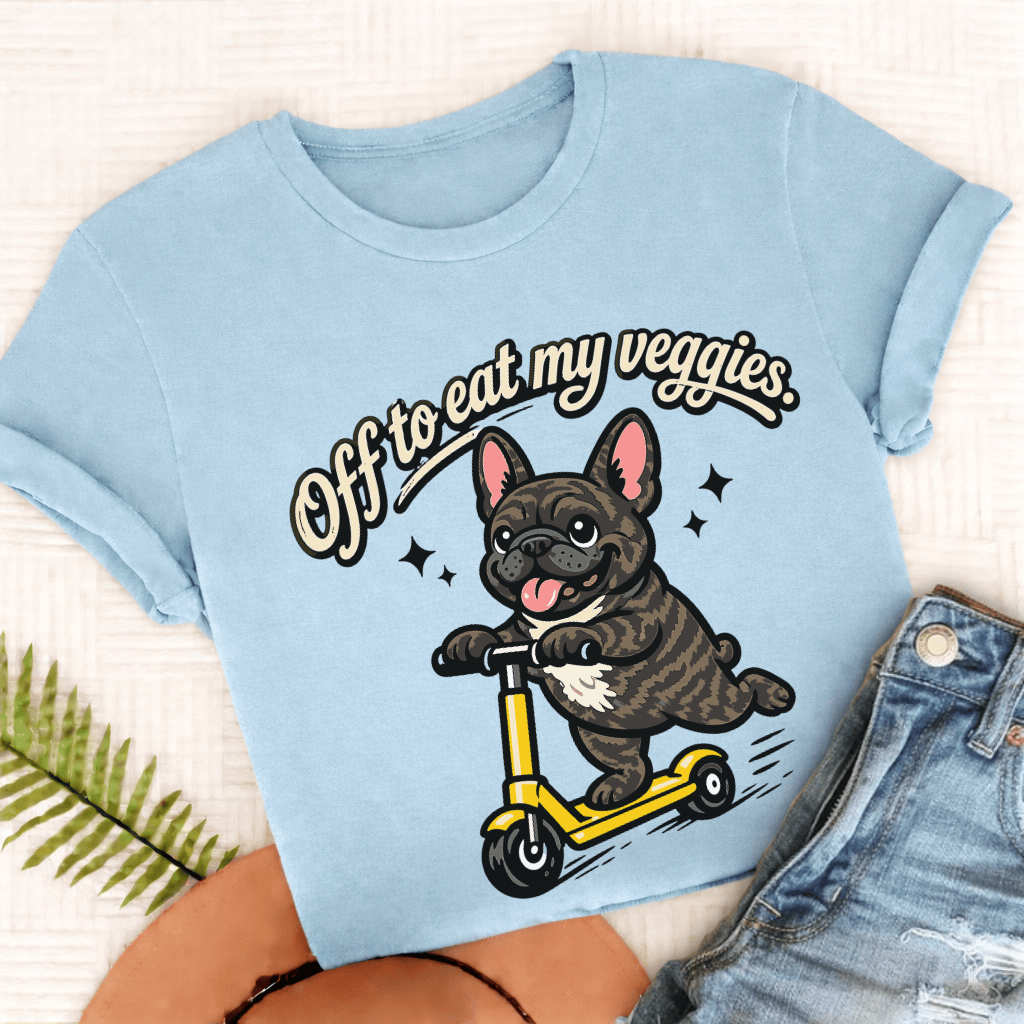 Personalized French Bulldogs Nutritionist Unisex TShirt Comfort Colors Chambray