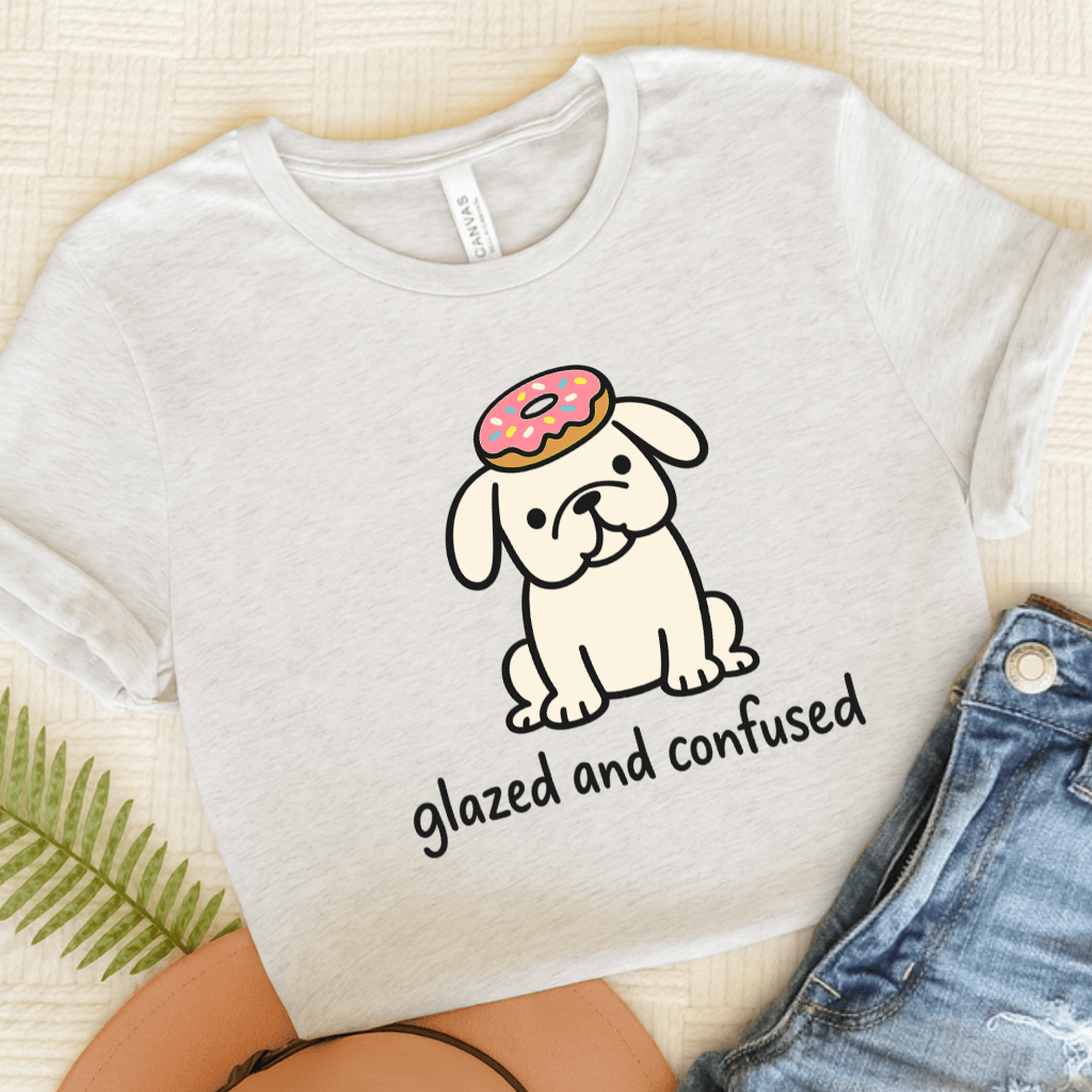 Personalized Frenchie Classified Donut Unisex Tshirt Ash