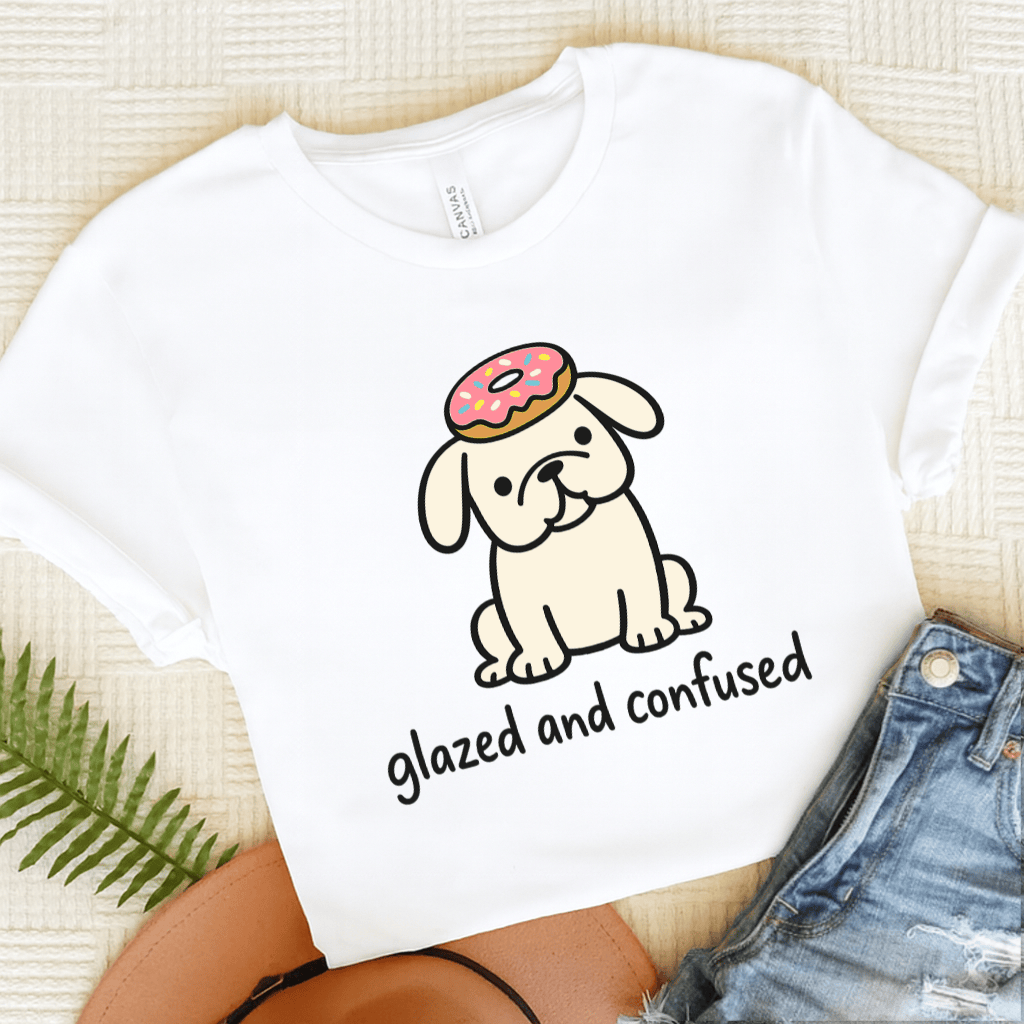 Personalized Frenchie Classified Donut Unisex Tshirt White