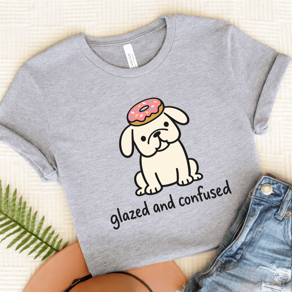 Personalized Frenchie Classified Donut Unisex Tshirt Athletic Heather