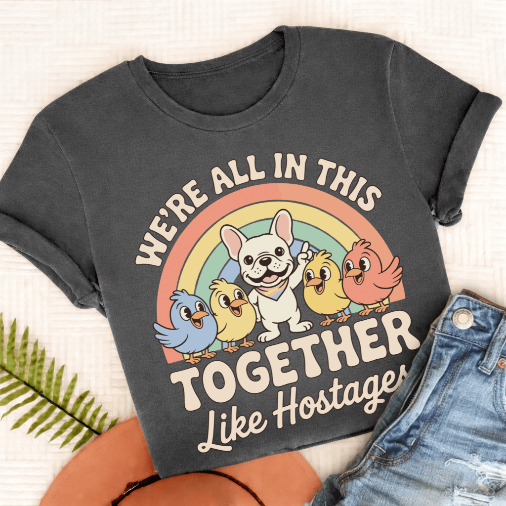 Personalized Frenchie Hostage Situation Unisex TShirt Comfort Colors Pepper