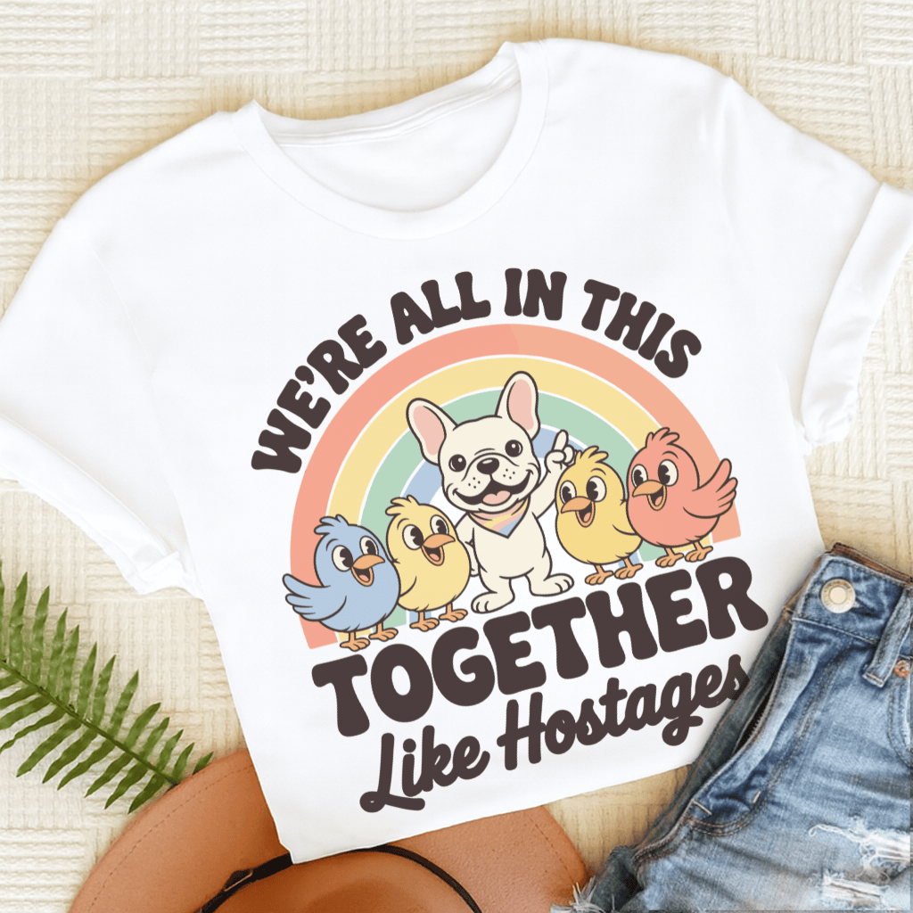 Personalized Frenchie Hostage Situation Unisex TShirt White
