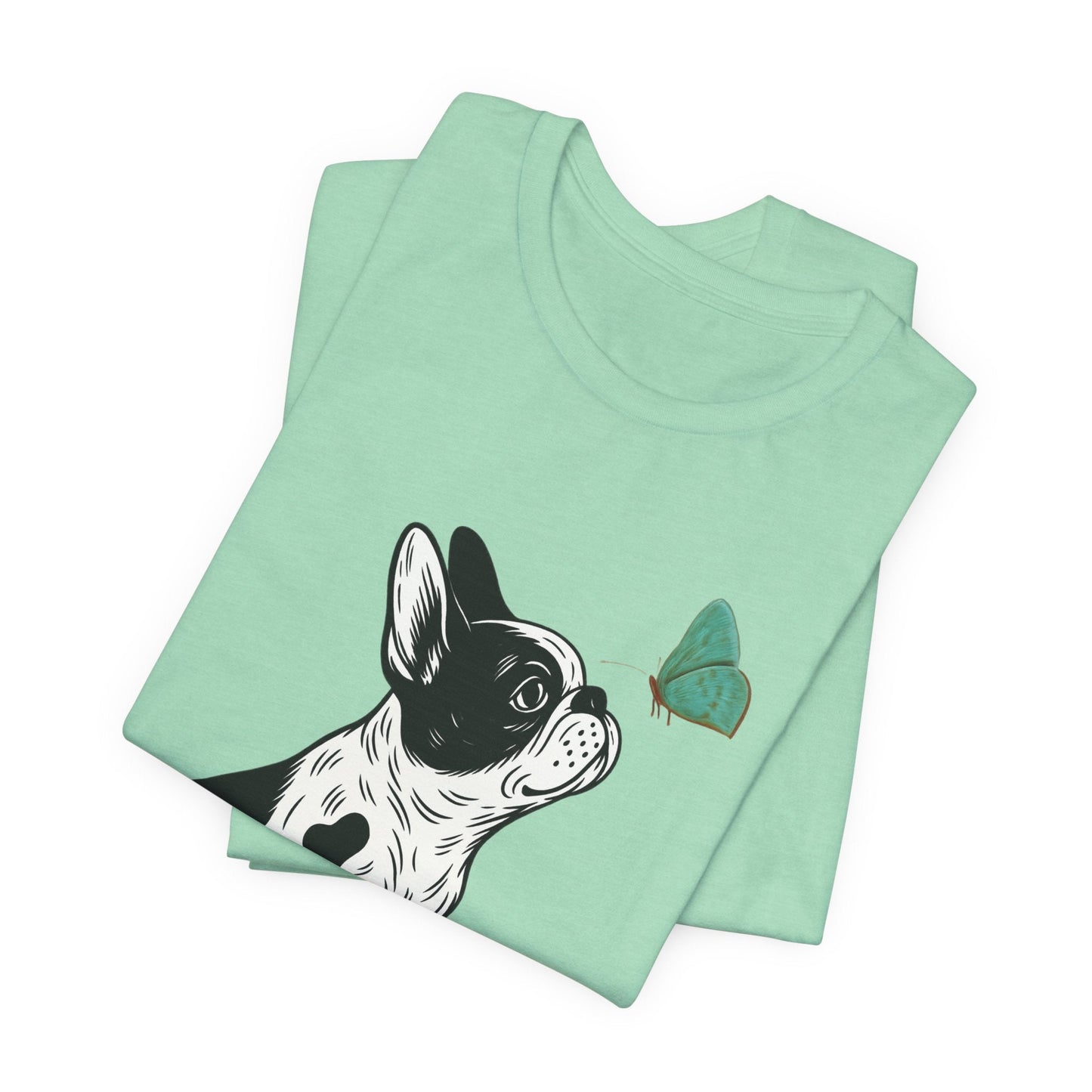 Piebald French Bulldog Butterfly TShirt