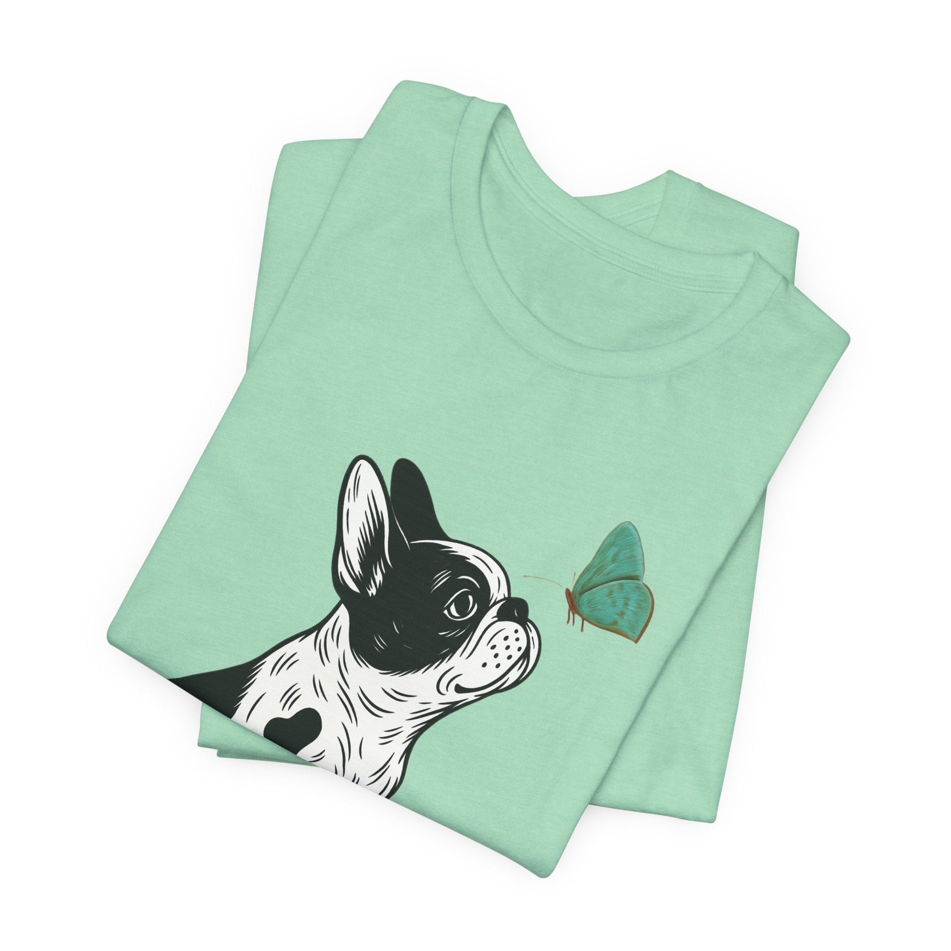 Piebald French Bulldog Butterfly TShirt