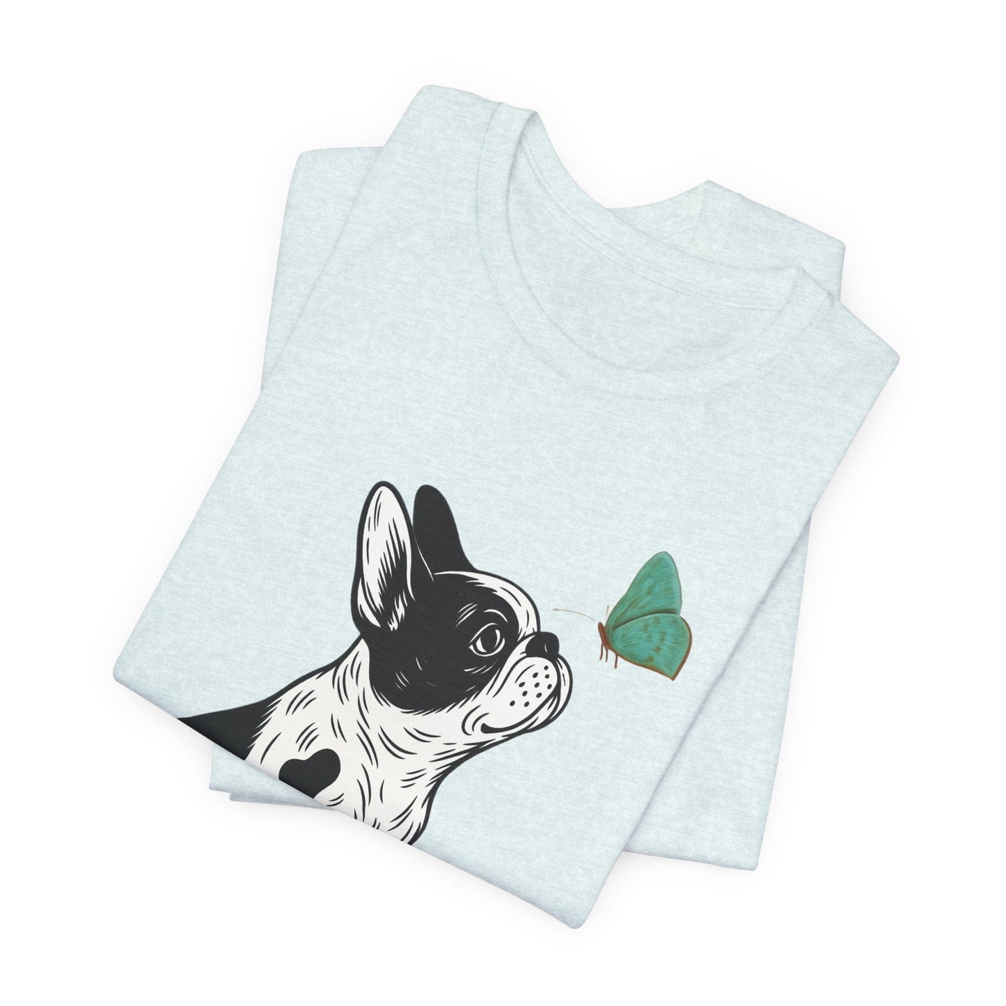 Piebald French Bulldog Butterfly TShirt
