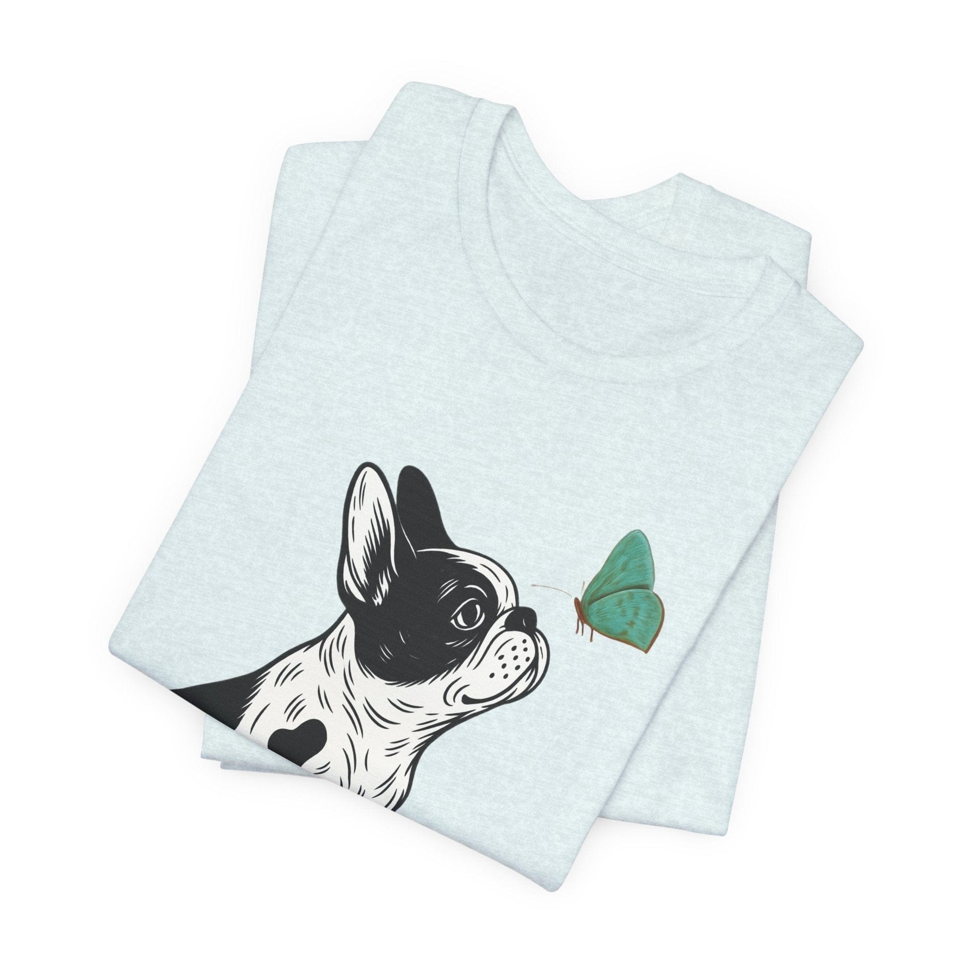 Piebald French Bulldog Butterfly TShirt