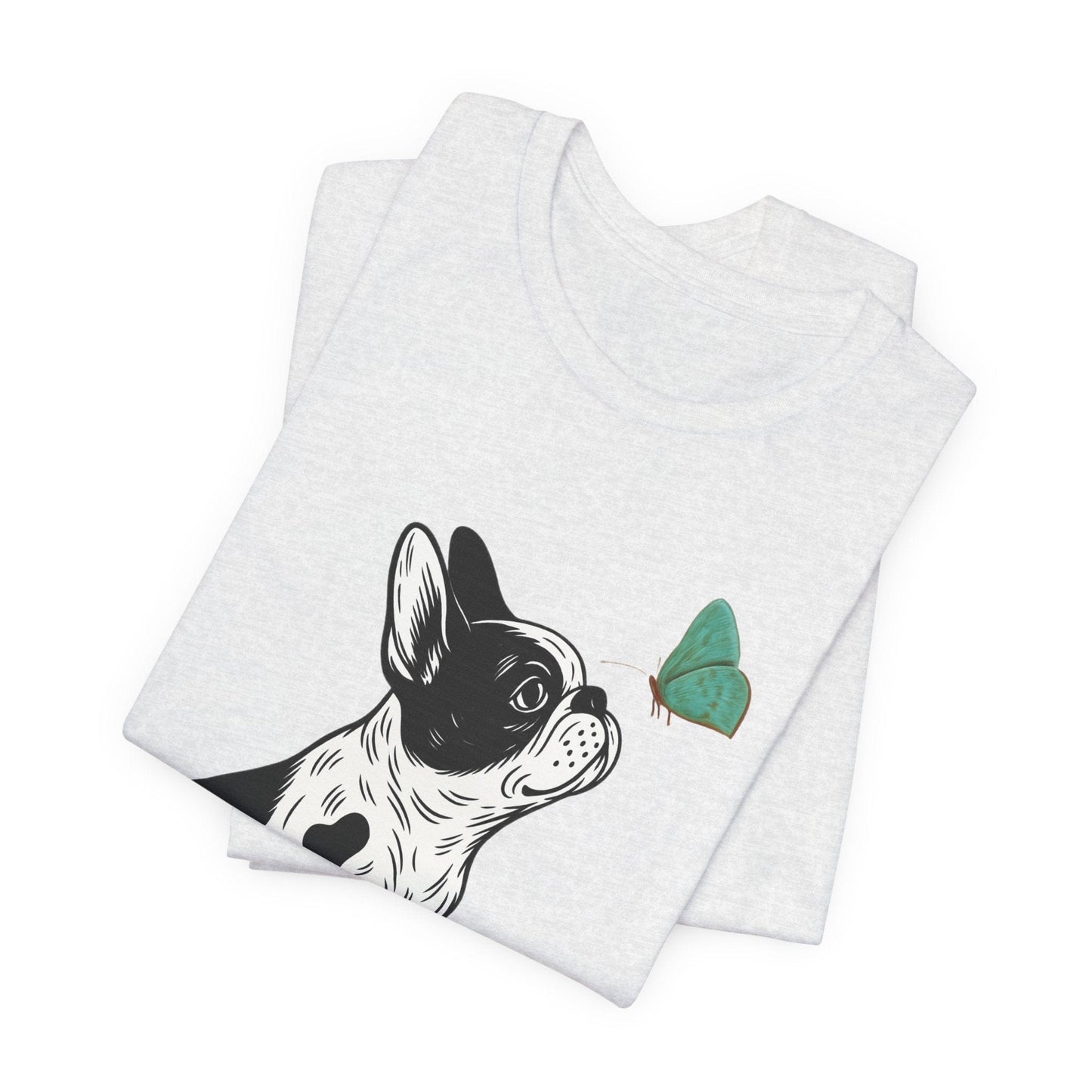 Piebald French Bulldog Butterfly TShirt