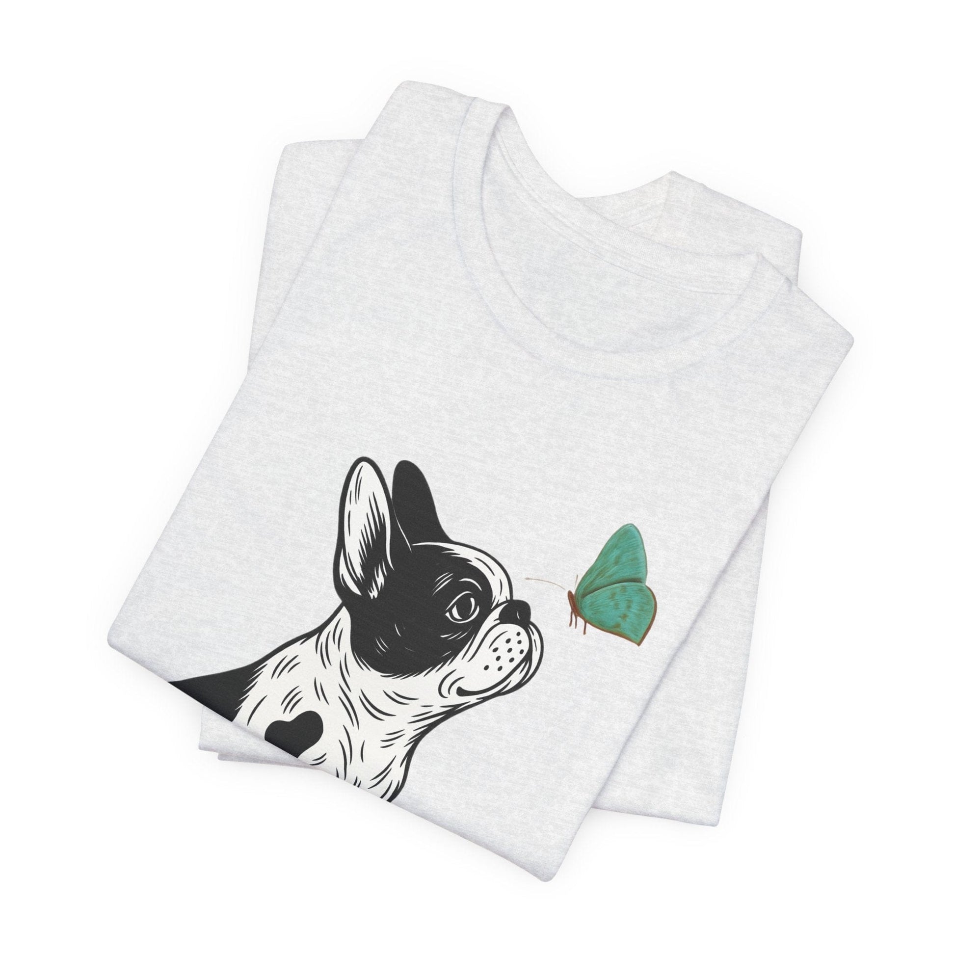 Piebald French Bulldog Butterfly TShirt