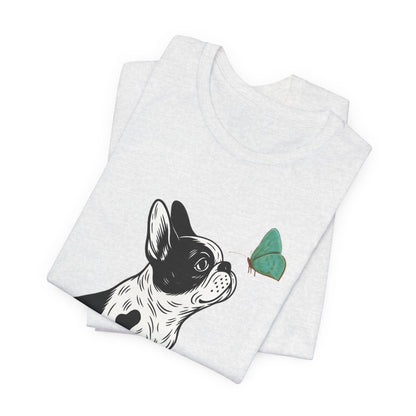 Piebald French Bulldog Butterfly TShirt