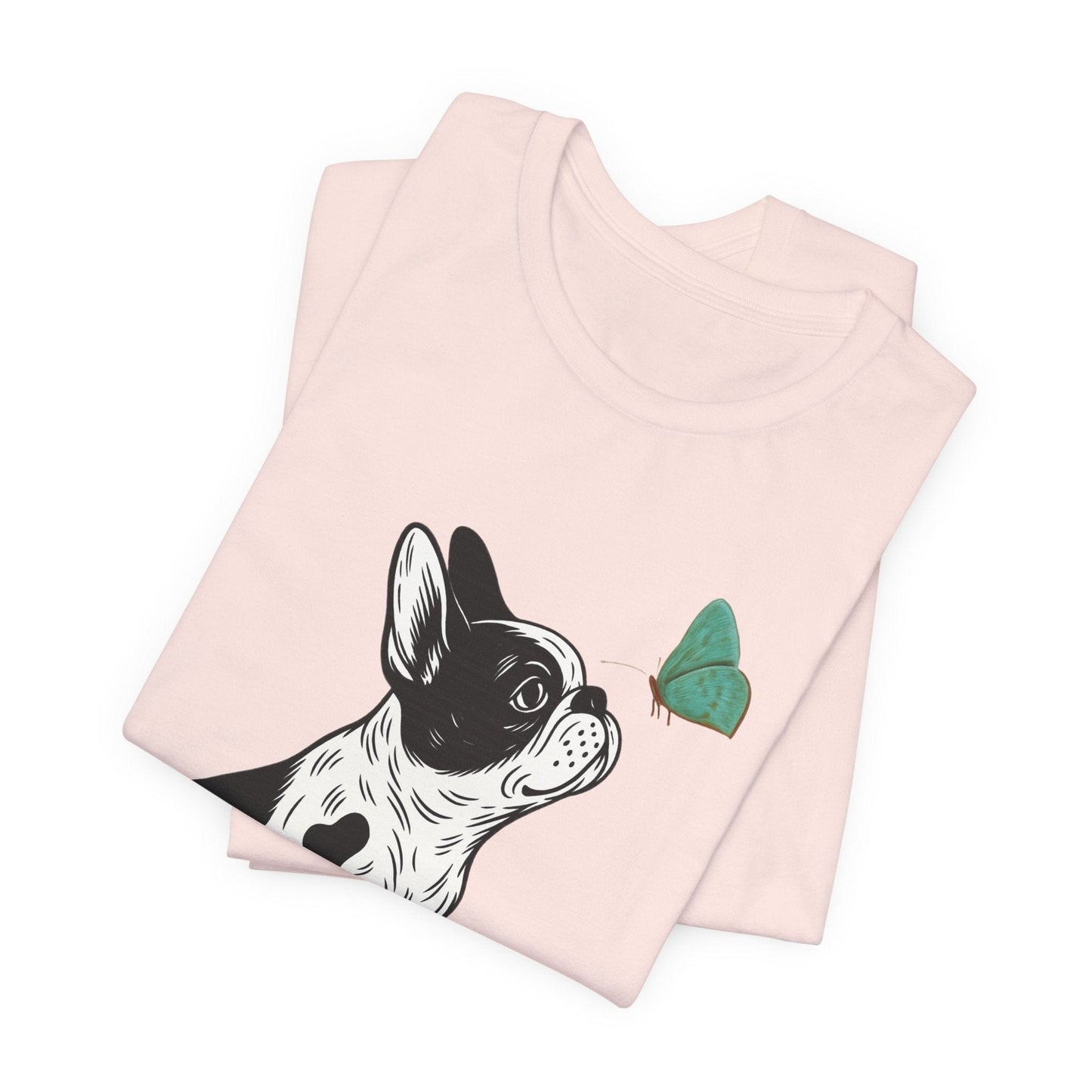 Piebald French Bulldog Butterfly TShirt