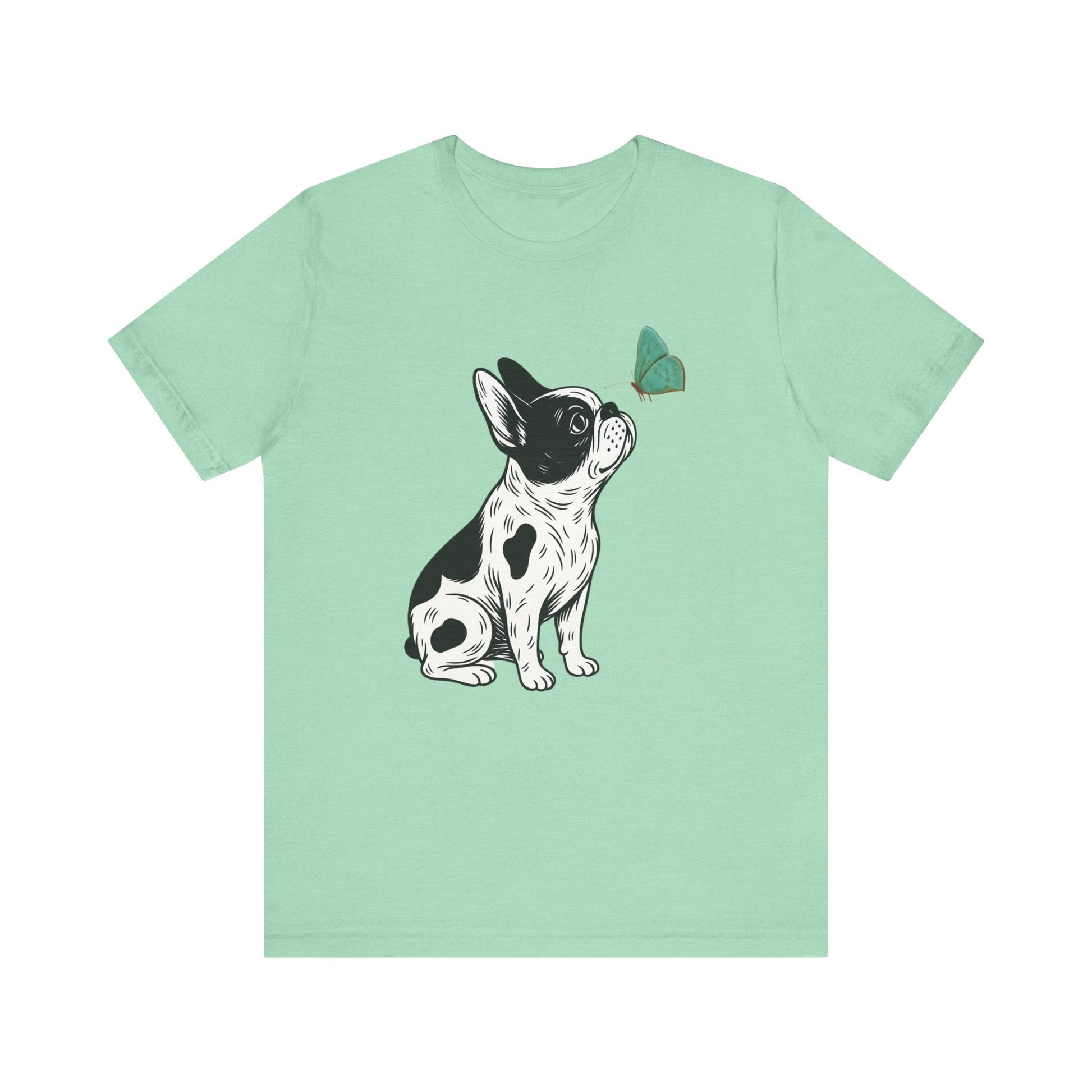 Piebald French Bulldog Butterfly TShirt