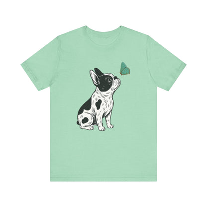 Piebald French Bulldog Butterfly TShirt
