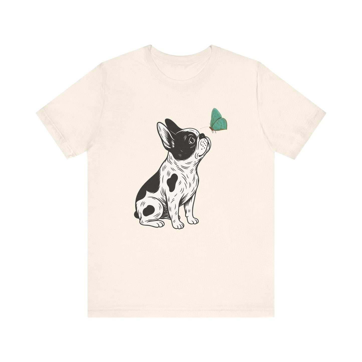 Piebald French Bulldog Butterfly TShirt