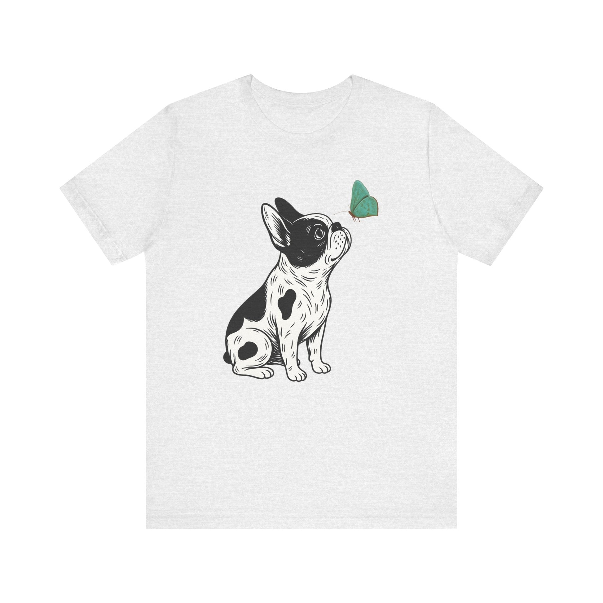 Piebald French Bulldog Butterfly TShirt