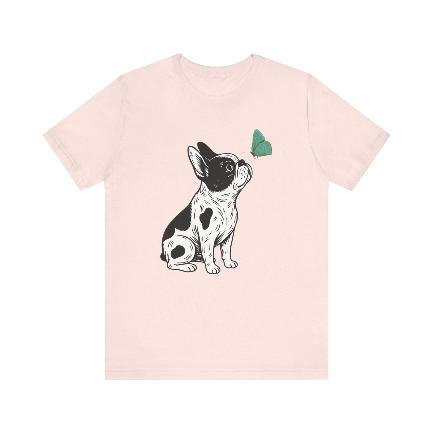 Piebald French Bulldog Butterfly TShirt