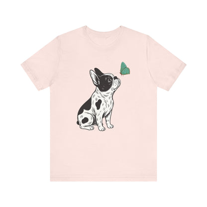 Piebald French Bulldog Butterfly TShirt
